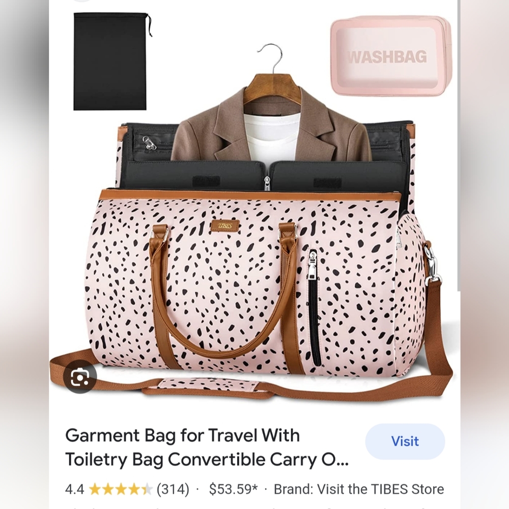 Convertible garment and travel duffle bag